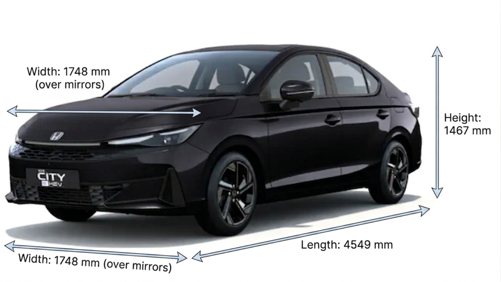 New Honda City 2026 Dimensions