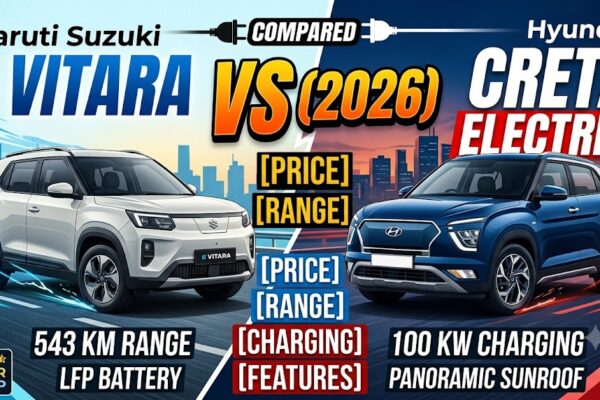 Maruti Suzuki e Vitara vs Hyundai Creta Electric (2026): Price, Range, Charging & Features Compared