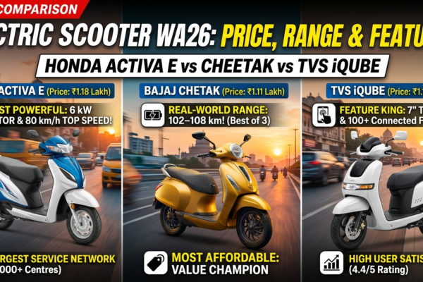 Honda Activa e vs Bajaj Chetak vs TVS iQube 2026