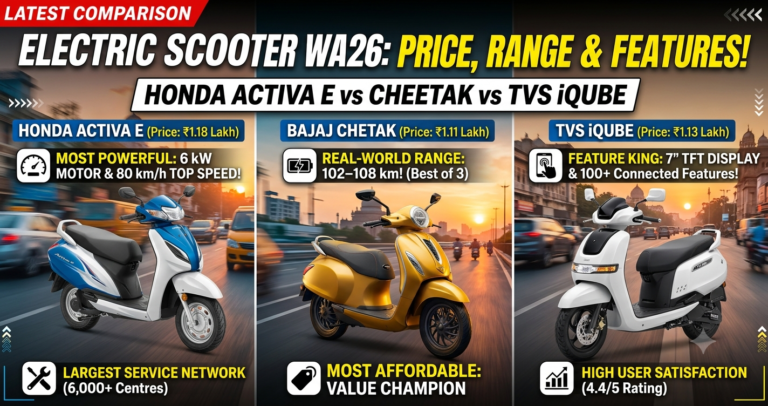 Honda Activa e vs Bajaj Chetak vs TVS iQube 2026