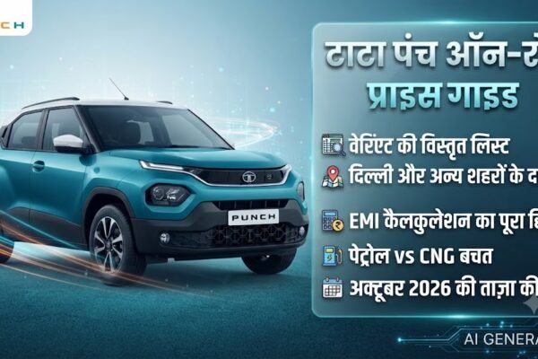 Tata Punch on-road price guide variant wise ex-showroom cost Delhi Mumbai Bengaluru October 2026